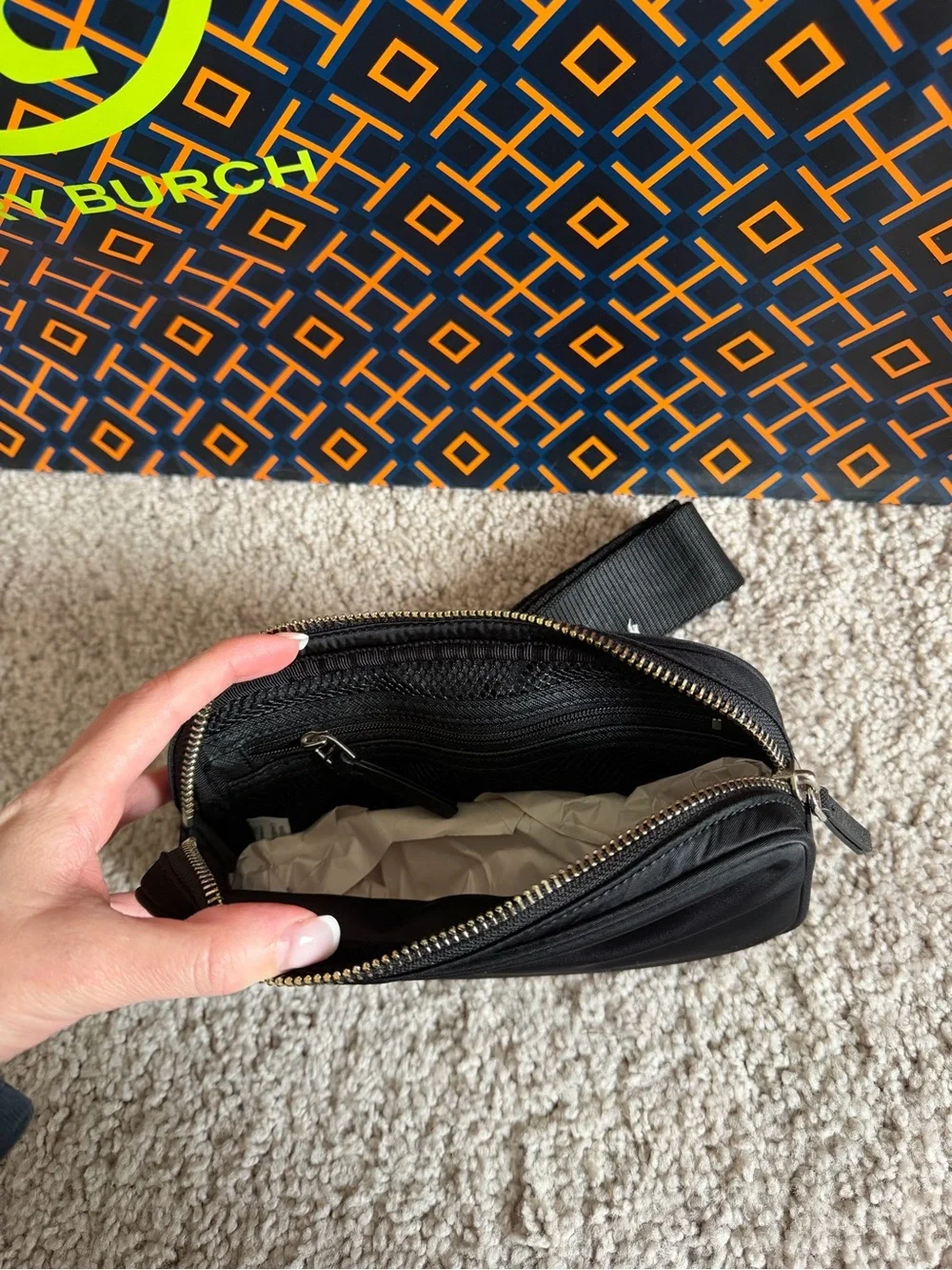 Tory Burch Virginia Nylon Belt Bag Crossbody bag Black